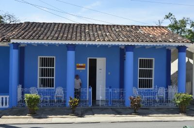 'House front' Casas particulares are an alternative to hotels in Cuba.